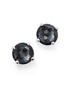Ippolita Sterling Silver Rock Candy Mini Doublet Stud Earrings In Clear Quartz And Hematite