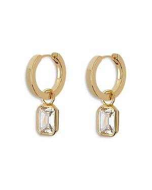 Luv Aj Brigitte Cubic Zirconia Dangle Huggie Hoop Earrings