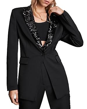 Allsaints Sofia Sequined Lapel Blazer