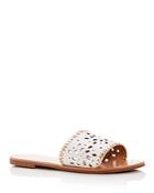 Jack Rogers Women's Delilah Perforated Leather Slide Sandals