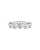De Beers Forevermark Center Of My Universe Diamond Five Stone Halo Band In 18k White Gold, 1.45 Ct. T.w.