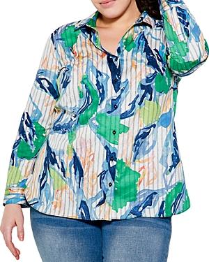 Nic+zoe Plus Scribble Vines Shirt