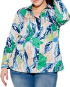 Nic+zoe Plus Scribble Vines Shirt