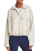 Theory Cropped Leather Anorak