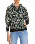 Alice And Olivia Ronan Cutout Back Floral Hoodie