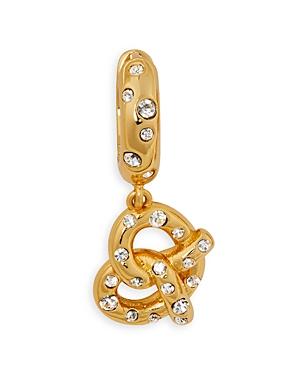 Kate Spade New York Dashing Beauty Pave Pretzel Charm Huggie Hoop Earrings