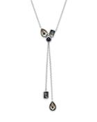 Ippolita Sterling Silver Rock Candy Cluster Double Lariat Necklace In Black Tie, 15