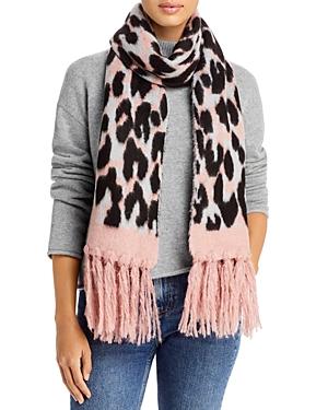 Aqua Leopard Jacquard Knit Scarf - 100% Exclusive
