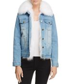 Peri Luxe Fox Fur-lined Denim Jacket - 100% Exclusive