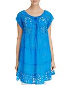 Johnny Was Convertible Tiered Eyelet Tunic