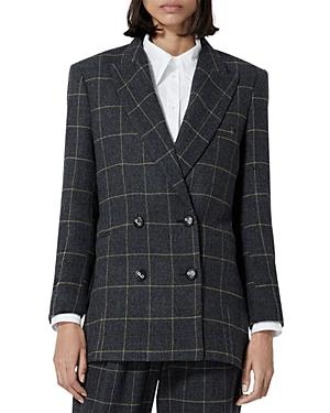 The Kooples Plaid Double Breasted Blazer