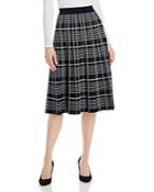 Tory Burch Plaid Pleated Midi Skirt