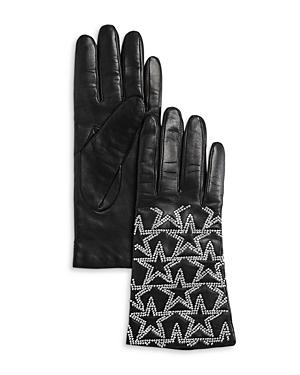 Carolyn Rowan Accessories Stars Cashmere Lined Leather Gloves