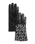 Carolyn Rowan Accessories Stars Cashmere Lined Leather Gloves