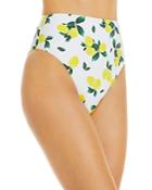 Aqua Swim High Waist Lemon Print Bikini Bottoms - 100% Exclusive