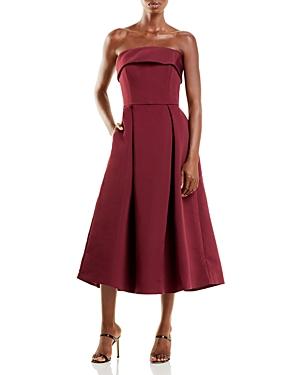 Amsale Faille Strapless Dress