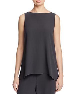 Eileen Fisher Petites High/low Silk Shell