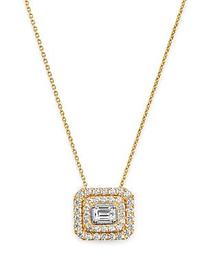Bloomingdale's Diamond Halo Pendant Necklace In 14k Yellow Gold, 0.75 Ct. T.w. - 100% Exclusive