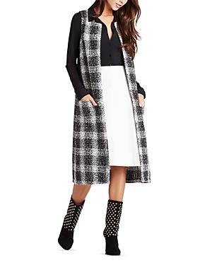 Bcbgeneration Plaid Tweed Long Vest