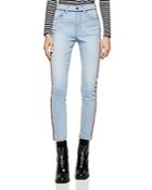 Bcbgeneration Piped Skinny Stretch Jeans In Light Wash