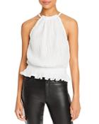 Ramy Brook Elise Pleated Halter Top