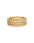 Luv Aj Pave & Bead Stack Rings, Set Of 3