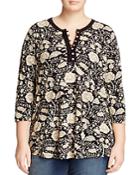 Lucky Brand Plus Floral Top