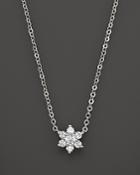 Small Diamond Flower Cluster Pendant In 14k White Gold, .10 Ct. T.w. - 100% Exclusive