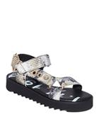 Allsaints Women's Rhianne Embossed Leather Platform Sandals