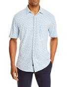 Faherty Wave Print Knit Seasons Relaxed Fit Button Down Shirt