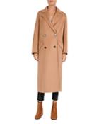 The Kooples Fringed Double-breasted Long Wool Coat