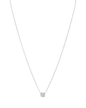 Aqua Sterling Small Circle Pendant Necklace, 16 - 100% Exclusive