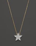 Dana Rebecca Designs Diamond Julianne Himiko Star Necklace In 14k White Gold With 14k Yellow Gold Chain, 16
