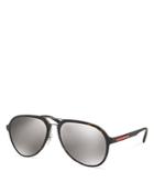 Prada Mirrored Polarized Brow Bar Aviator Sunglasses, 58mm