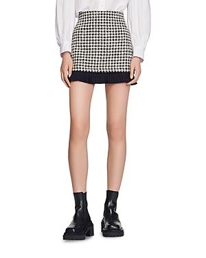 Sandro Savannah Houndstooth Tweed Skirt