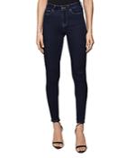 Reiss Lux Mid-rise Skinny Jeans In Mid Blue
