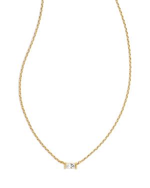 Kendra Scott Juliette Baguette Cubic Zirconia Adjustable Pendant Necklace In 14k Gold Plated, 19