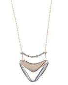 Alexis Bittar Crystal Bar Shield Pendant Necklace, 16