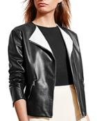 Lauren Ralph Lauren Two Tone Leather Jacket