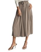 Reiss Ariella Jersey Pleated Midi Skirt
