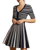 Ted Baker Meemeei Striped Skater Dress