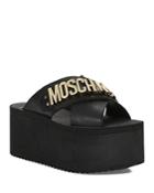 Moschino Women's Logo Platform Slide Sandals