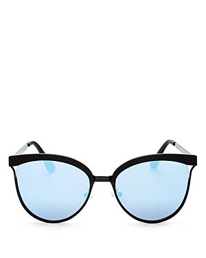 Quay Star Dust Mirrored Cat Eye Sunglasses, 55mm
