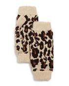 Rosie Sugden Leopard Cashmere Wrist Warmers