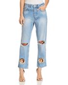 Anine Bing Giovanna Straight Jeans In Blue