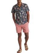 Marine Layer Cotton Floral Print Standard Fit Button Down Shirt