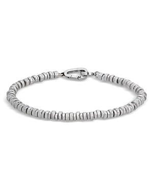 Allsaints Men's Beaded Flex Bracelet In Sterling Silver