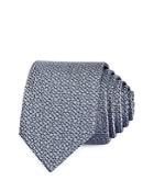 Hugo Geometric Jacquard Silk Skinny Tie