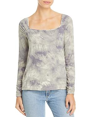 Single Thread Tie Dye Square Neck Top