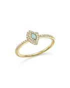 Meira T 14k Yellow Gold Larimar Ring With Diamonds
